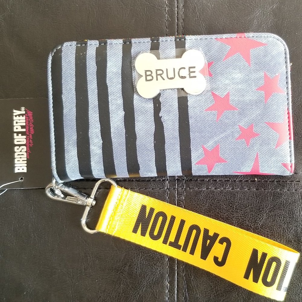 Birds of Prey Harley Quinn Caution Tape Tech Wallet